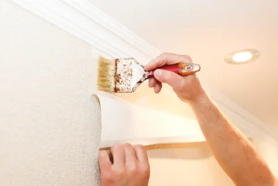 Pose de papier peint à Valay — revêtements muraux et toiles de verre